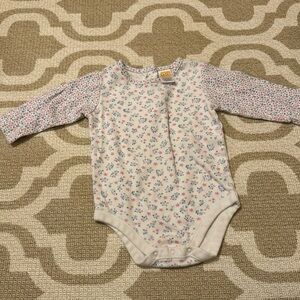 Floral Long-Sleeved Onesie
